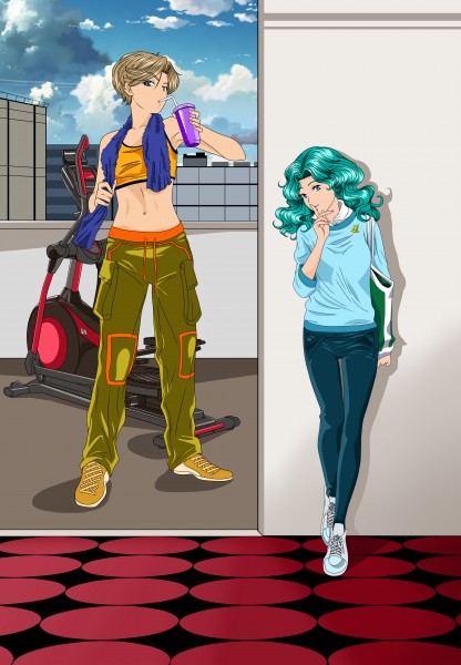 Haruka Tenoh and Michiru Kaioh!